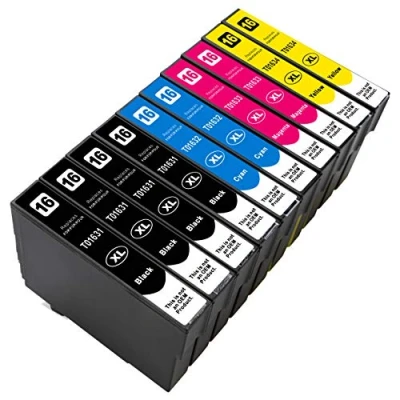 Image de ESMONLINE Lot de 10 Cartouches Cartouche d&#039;Encre Imprimante Compatibles Epson 16 XL pour Workforce WF 2760DWF 2750DWF 2660DWF 2650DWF 2630WF 2540WF 2530WF 2520NF 2510WF 2010W