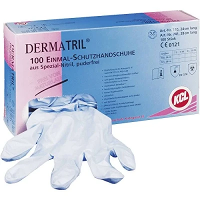 Image de KCL Gants à Usage Unique Taille: 8, M Dermatril 740 100 pc(s)