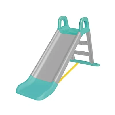 Image de JAMARA Toboggan Funny Slide en Plastique Robuste, Bec antidérapant pour Un atterrissage Douceur, marches Larges et poignées de sécurité, Corde stabilisation, 460549, Gris