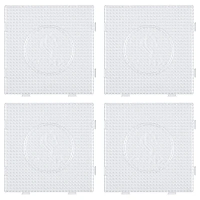 Image de La Manuli 4x Plaques de Perles à Repasser Transparentes Midi 5mm Lot Brancher 14,5 x cm