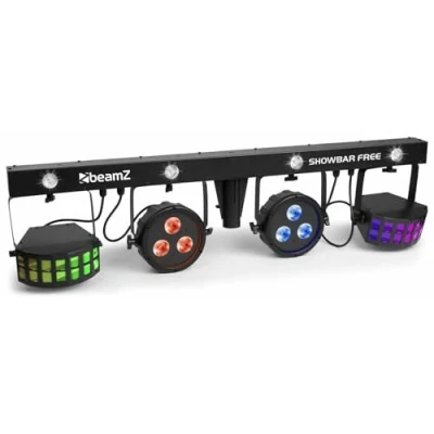 Image de BeamZ Showbar LED 2x PAR Derby, Mode DMX ou Stand Alone, Auto Audio, Shows Préprogrammés, Télécommande Infrarouge, Livré avec Sacoche