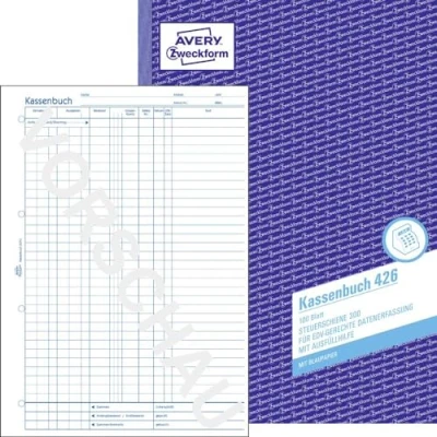 Image de Avery Zweckform Livre de caisse 426 DIN A4 blanc ATT.INT.NUMBER_SHEETS: 100 autocopiant: non