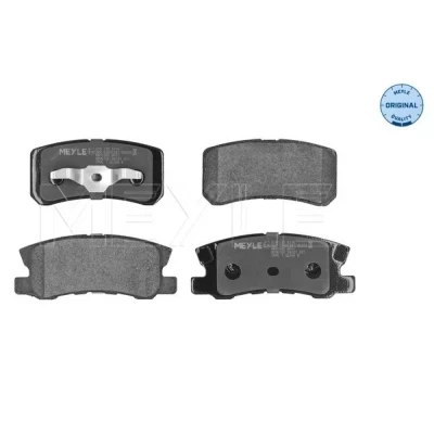 Image de MEYLE 025 235 8216 Jeu de plaquettes frein ORIGINAL Quality Essieu arrière contact signal d&#039;usure exclu avec tôle anti bruit MITSUBISHI: ASX SUV