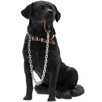 Image de Lesser &amp; Pavey LP08280 Walkies Assis Labrador en résine Noir Hauteur 17 cm