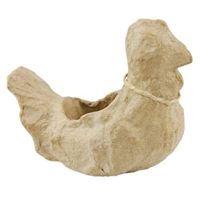 Image de Décopatch AP127O Un support en papier brun pulpé 11,5x5,5x8,4 cm, Poule