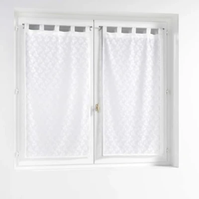 Image de douceur d&#039;intérieur, Paire de Voilages à Passants (2 x 60 90 cm) Fanny, Maille