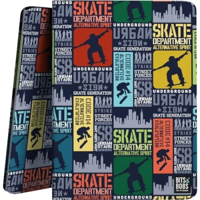 Image de Grafoplás Classeur à pochettes en plastique A4 Couverture souple 30 doublures polypropylène Collection Design Bits&amp;Bobs Pop Up Skate Polyplas Parfait pour organiser vos fournitures