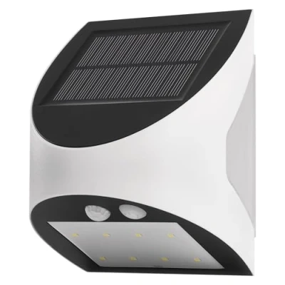 Image de EMOS Lampe solaire LED LUMI pour extérieur avec détecteur de mouvement Applique murale maison/jardin lumière d&#039;ambiance Portée du capteur 5 m/120 2 modes d&#039;éclairage,