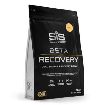 Image de Science in Sport BETA Recovery poudre 1,5kg Vanille Boisson sportive de récupération en avec glucides et protéines dans un rapport 2:1, pour accompagner l’entraînement