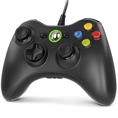 Image de Gezimetie Manette Xbox PC Joystick et 360 de Connection USB Double Vibration Design Ergonomique, Idéal pour Vos Sessions Jeux sur (Windows7/8/8.1/10/XP/Vista)