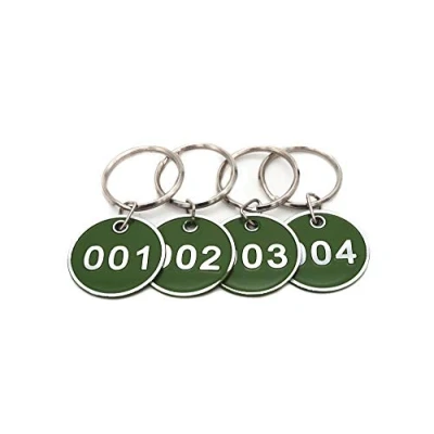 Image de NanTun Lot de 50 portes clés en alliage d&#039;aluminium Porte numérotés d’identification 1 to Vert