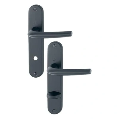 Image de HOPPE AG EHA88012 Ensemble san Diego Petite Plaque Modele : Condamnation Teinte Noir 9714