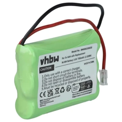 Image de vhbw Batterie Universel (700mAh, 3.6V, NiMH) 3X Cellules Type AAA, HR03, Micro