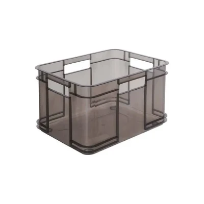Image de keeeper Boîte de rangement EURO BOX, collection Bruno ECO, taille M, 35 x 27 22 cm, gris translucide