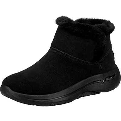Image de Skechers GO WALK ARCH FIT Bottines à plateau, Femme, Taille: 37, Black Suède