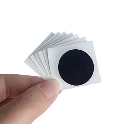 Image de 55 pièces NFC Tag Sticker Noir NTAG215 Autocollants NFC，étiquettes 25 mm (1 Pouce) Ronde 215 Tag，Utilisé pour Les Cartes de Jeu et Compatible avec Tous Smartphones Compatibles