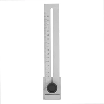 Image de jauge de traçage parallèle 0 200mm / 250mm, marquage décalée précise, règle en acier au carbone, marqueur, ligne coulissante pour menuisier(0 200mm)