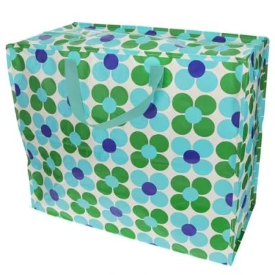 Image de Rex London Sac géant XXL de rangement avec fermeture éclair Motif multicolore (bleu marguerite/vert)