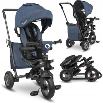 Image de LIONELO Tris Tricycle et Poussette pour Enfants 2 en 1, siège pivotant réglable Compact à 180 avec Sac spacieux Roue Libre Porte gobelet, de 1,5 5 Ans jusqu&#039;à 25 kg
