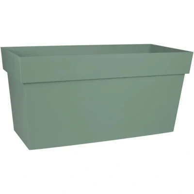 Image de EDA Muret Toscane 80 cm Jardinière à roulettes Volume 74 L avec Réserve d&#039;eau et Grille Filtrante + Goulotte d&#039;Arrosage 79 x 35 39 Vert Laurier