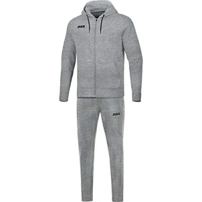 Image de JAKO Ensemble Jogging Base à Capuche, Mixte, Gris Clair Chiné, 4XL
