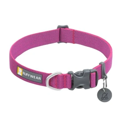 Image de RUFFWEAR Collier pour Chien Hi &amp; Light, Ultra Solide et léger, Anneau de Fixation la Laisse en Aluminium Boucle à Ouverture latérale, Accessoire élégant Le Cou, Basalt Grey 11&quot; 14&quot;
