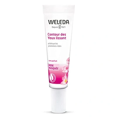 Image de WELEDA Contour des Yeux lissant Rose Musquée Atténue les premières rides Tous types de peaux dès l&#039;apparition NATRUE 10 ml