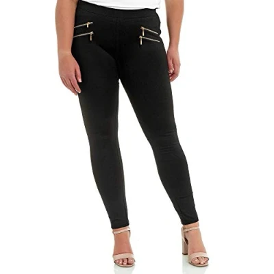 Image de Elara Jean Extensible Femmes Surdimensionné Chunkyrayan A11/A55 Black 42 (XL)