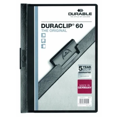 Image de Durable 223801 Duraclip 60 Sachet de 5 Chemises Présentations Noir