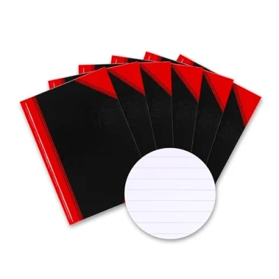 Image de Bantex Lot de 6 cahiers lignés A5 96 feuilles 70 g/m² Noir