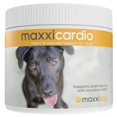 Image de maxxidog maxxicardio Complément Alimentaire Cardiaque &amp; Vasculaire pour Chien Supplément Canin la de Santé Cardiovasculaire, Endurance et Concentration Poudre 150g (150 g)