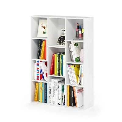 Image de Furinno 11 Cube Bibliothèque Réversible Ouverte, Blanc, One Size