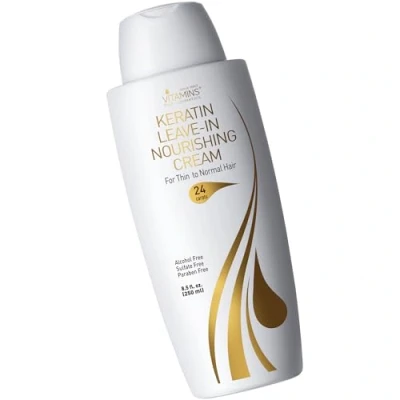 Image de Vitamins apres shampoing cheveux secs et abimés soin leave in demelant bouclés lisses fins Crème a la keratine