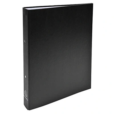 Image de Exacompta réf. 54371E Carton de 20 classeurs rigides rembordés PP 2 anneaux ronds diamètre 30 mm Dos 40 Dimensions extérieures : 32 x 26 cm Format à classer A4 Coloris noir
