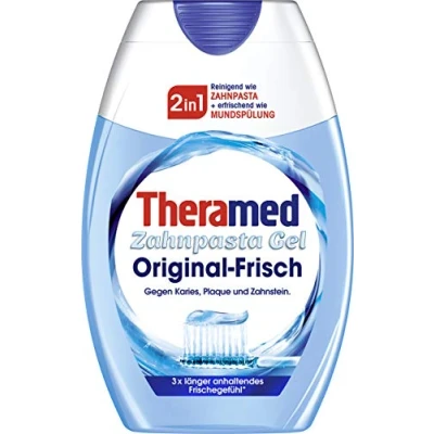 Image de Theramed Dentifrice 2 en 1 original pour une protection complète antibactérienne (1 x 75 ml)