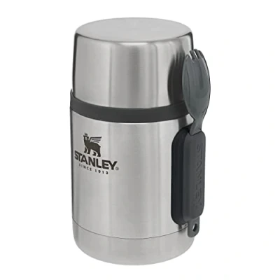 Image de Stanley Adventure Stainless Steel All In One Food Jar 0.53L avec cuillère fourchette Sans BPA Maintient la température (chaud ou froid) pendant 12h Couvercle étanche qui sert de Tasse
