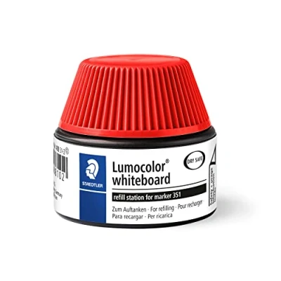 Image de Lumocolor 488 51 Flacon Recharge 30 ml Pour Marqueurs Effaçables À Sec Rouge