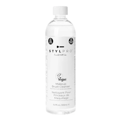 Image de STYLPRO Makeup Brush Cleanser élimine le fond de teint gras, nettoie et enlève les taches des pinceaux maquillage, 500ml