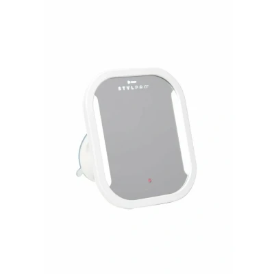 Image de Miroir antibuée STYLPRO : Chauffé, avec éclairage LED et essuie Glace. Facilite Le Rasage la Toilette sous Douche. Étanche, Rechargeable, Design élégant