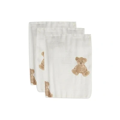 Image de Jollein Gant de Toilette Gaze Coton Teddy Bear 3 pièces