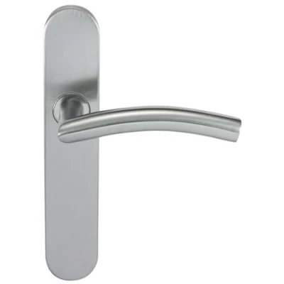 Image de Paire de Poignées porte KLOSE besser Inox 304 sur Plaque &quot;Romy Vague&quot; Bec cane