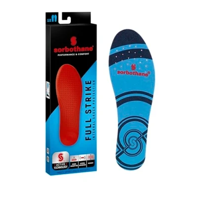 Image de SORBOTHANE Semelles Full Strike 42 Absorbant les chocs pour chaussures de football, course ou marche Réduction des fasciite plantaire, soutien du talon et douleurs la voûte