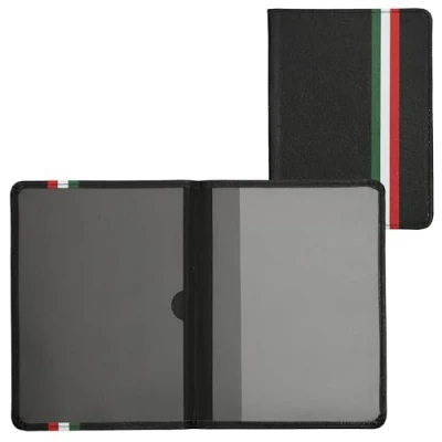 Image de kwmobile Porte permis de Conduire Carte Grise avec Compartiments Cartes Passeport Étui Portefeuille Protection en Simili Cuir Vert Rouge Noir