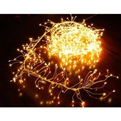 Image de Guirlande lumineuse LED Cluster 480 3 m de fil blanc chaud Micro touffe lumineux éclairage Noël