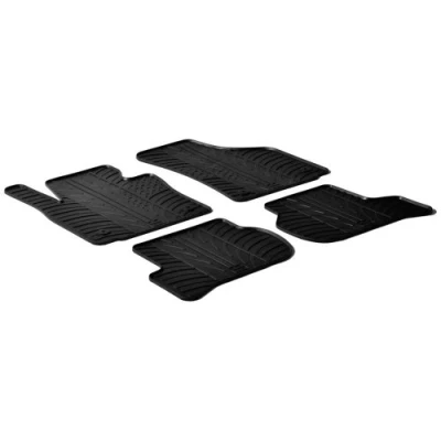 Image de Gledring 0311 Ensemble de tapis sol Caoutchouc avant et arrière 4 noir 750mm 550mm SEAT: Leon II 3/5 portes