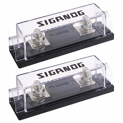 Image de SIGANDG Porte Fusibles ANL 40 Amp de Calibre 0/2/4 avec 40A pour Voiture, Camion, Bricolage (Lot 2)