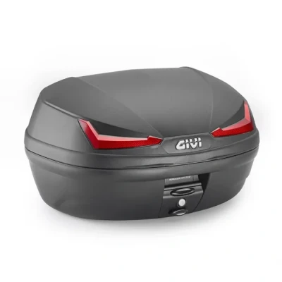 Image de Topcase Monolock GIVI E455 SIMPLY IV noir rouge 45L