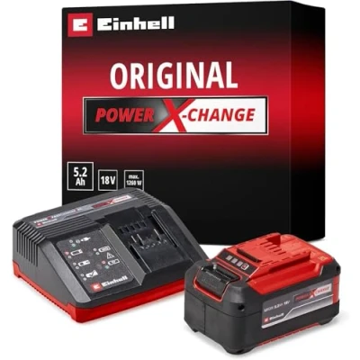 Image de Einhell Starter Kit 5,2 Ah Power X Change (Lithium Ion, 18V, 1 chargeur + batteries Ah, pour tous les appareils Change)