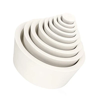 Image de stonylab Cônes Adaptateur de Filtre, Coniques en Caoutchouc, Filter Adapter Cones Entonnoir Set pour Rubber Stopper Entonnoirs Büchner, Résistants à L&#039;usure Surface Lisse, 9 Paquet, Blanc
