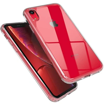 Image de Eazy Case Premium Crystal Coque de Protection en Silicone TPU Compatible avec iPhone XR d&#039;appareil Photo, Fine, arrière, Transparente.